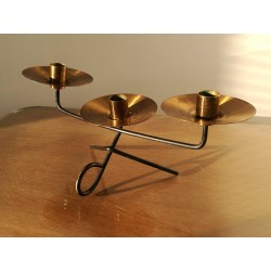 Bougeoir laiton vintage 60