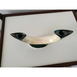 Bougeoir double céramique Verceram années 50