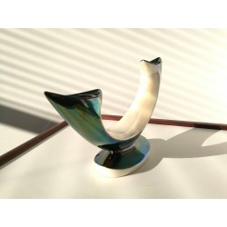 Bougeoir double céramique Verceram années 50